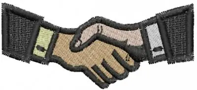Final Sale Handshake Embroidery Design