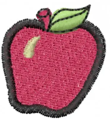 Red Apple Embroidery Design Top Rated