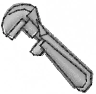 Wrench Embroidery Design Handmade