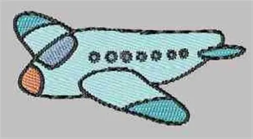 Time-Limited Jet Airplane Embroidery Design