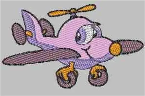 Cartoon Airplane Embroidery Design Big Sale