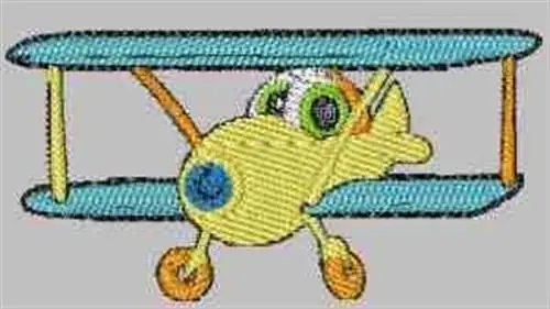 Cartoon Biplane Embroidery Design Super Sale