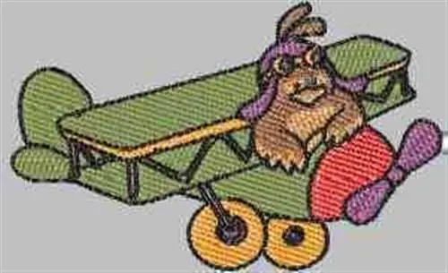 Amusing Biplane Embroidery Design Special Offer