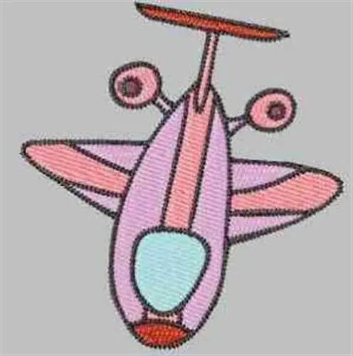 Cartoon Airship Embroidery Design Budget