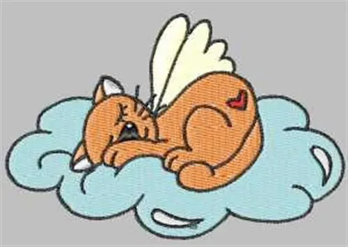 Premium Cat Angel Embroidery Design