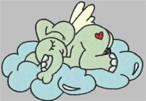 New Release Elephant Angel Embroidery Design
