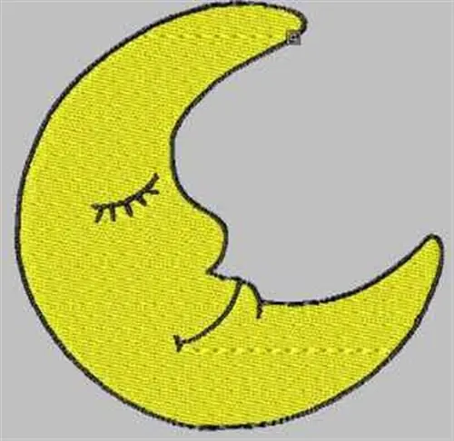 Sleepy Moon Embroidery Design Exclusive Offer
