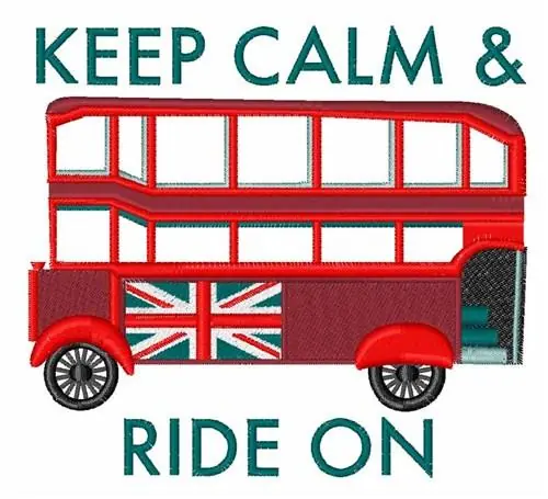 Order Now Ride On Double Decker Embroidery Design