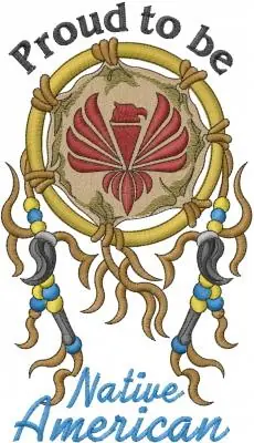 Instant Buy Proud To Be Native American Embroidery Design