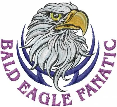 Bald Eagle Fanatic Embroidery Design Viral