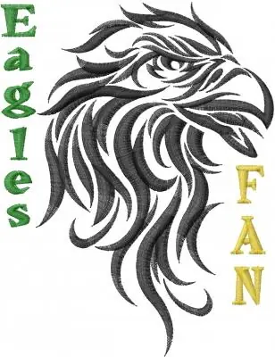 Hot Picks Eagles Fan Embroidery Design