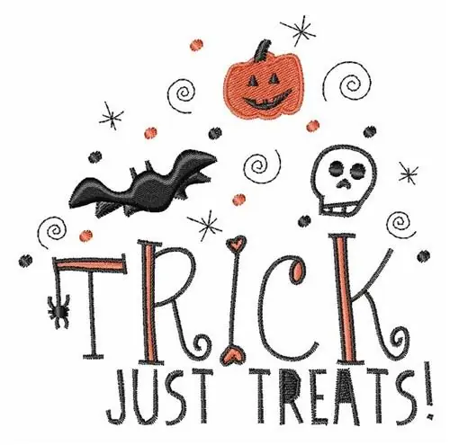 Direct From Manufacturer No Trick Just Treats Embroidery Design