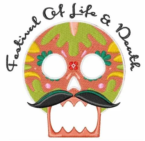Time-Limited Day Of The Dead Skull Embroidery Design