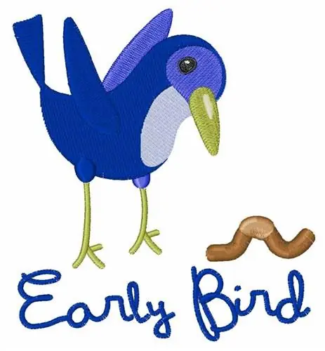 Special Discount Early Bird & Worm Embroidery Design