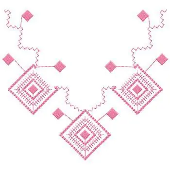 Square Chain Border Embroidery Design Instant Buy