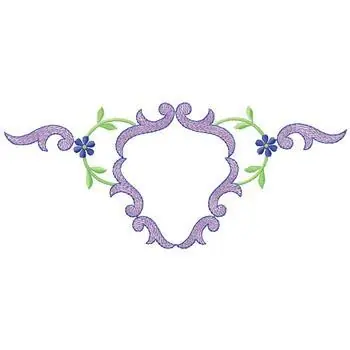 Floral Scroll Embroidery Design Clearance