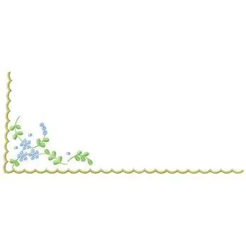 Corner Floral Scallop Embroidery Design In Demand