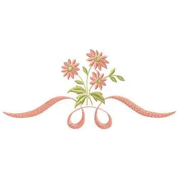 Exclusive Pink Floral Swirl Design Embroidery Design