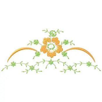 Affordable Floral Swirl Embellishment Embroidery Design