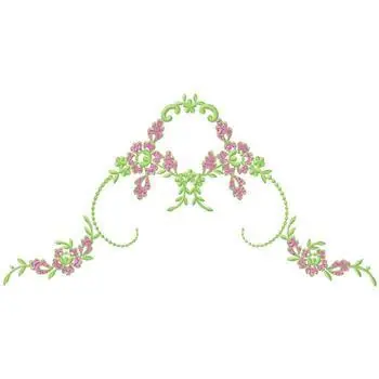 Free Delivery Floral Crest Scroll Embroidery Design