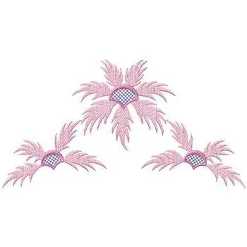 Luxury Feather Floral Design Embroidery Design