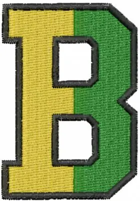Warranty Included B Block Letter Embroidery Design