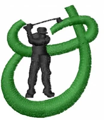 Limited Time Golf Letter U Embroidery Design