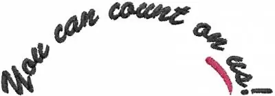 Count On Us Embroidery Design While Supplies Last