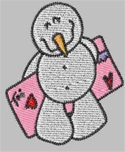 Get Yours Snowman Valentine Embroidery Design