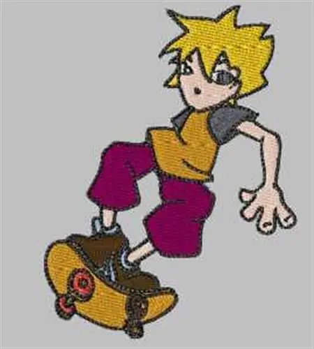 Skateboard Boy Embroidery Design Hot Deal