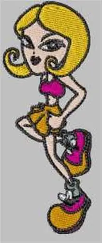 Teen Girl Embroidery Design Free Shipping