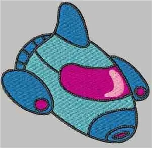 Spacecraft Embroidery Design Worldwide Shipping