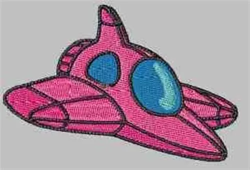 Sci Fi Ship Embroidery Design Modern