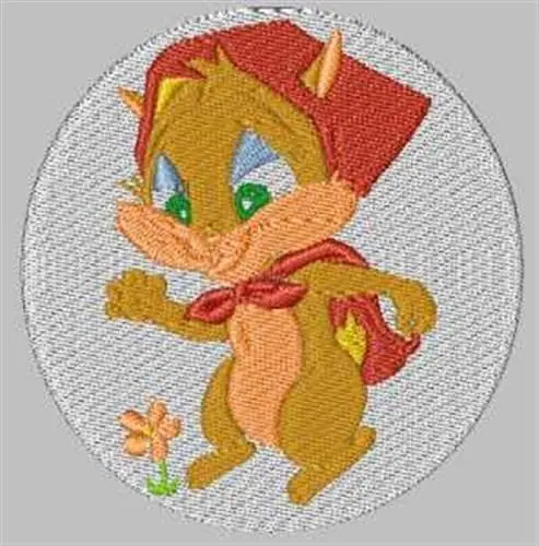 Limited Edition Squirrel & Flower Embroidery Design