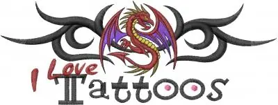 Red Dragon Tattoo Embroidery Design Save Now