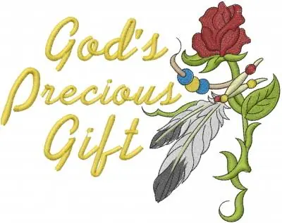 Gods Precious Gift Embroidery Design Discount
