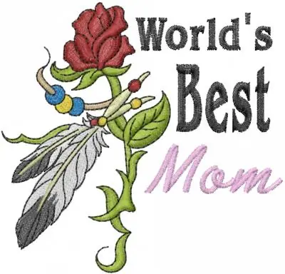 Worlds Best Mom Embroidery Design Best Choice