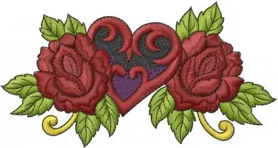 Limited Offer Roses and Heart Embroidery Design