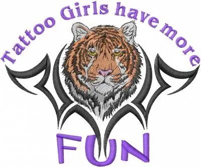 Free Returns Tiger Head Embroidery Design