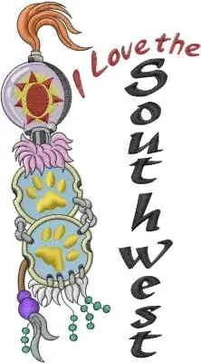 Tribal Paw Feathers Embroidery Design Money Back Guarantee