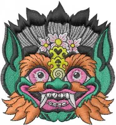 Tribal Scary Face Embroidery Design Direct From Factory
