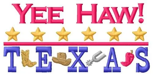 Yee Haw Texas Embroidery Design Sale
