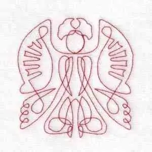 Affordable Redwork Angel Embroidery Design