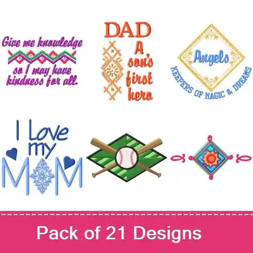 A Diamond Of Many Uses Embroidery design pack by MA Designs, Embroidery Packs on EmbroideryDesigns.com In Demand