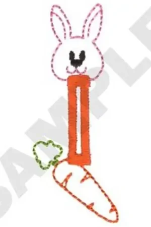 Bunny Buttonhole Embroidery Design Brand New