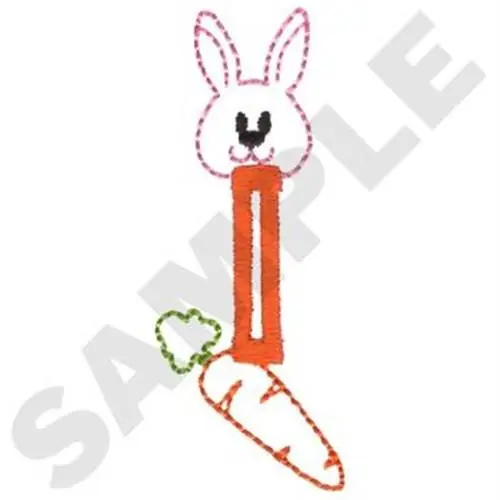 Bunny Buttonhole Embroidery Design Brand New