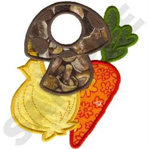 Best Price Veggies Towel Topper Applique Embroidery Design