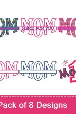 1 Mom Embroidery design pack by MA Designs, Embroidery Packs on EmbroideryDesigns.com Fan Favorite