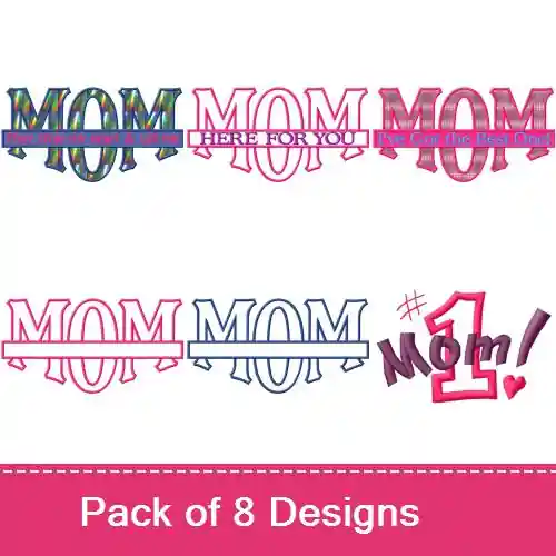 1 Mom Embroidery design pack by MA Designs, Embroidery Packs on EmbroideryDesigns.com Fan Favorite