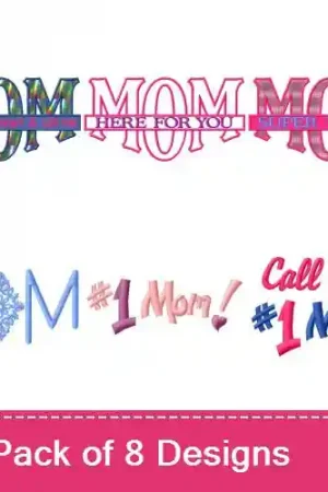 1 Mom Embroidery design pack by MA Designs, Embroidery Packs on EmbroideryDesigns.com Latest